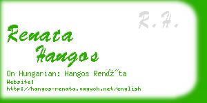 renata hangos business card